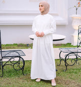 Zalina Dress Broken White (Overall Cotton Linen)