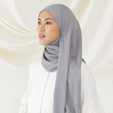 Rayya Silk Lasercut Light Grey (Pashmina Silk)