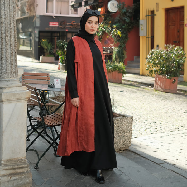 Sahara Dress Set (Gamis Syari Wanita) Black Rush Size M
