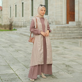 Sahara Dress Set (Gamis Syari Wanita) Brown Muffin Size M