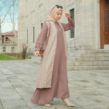 Sahara Dress Set (Gamis Syari Wanita) Brown Muffin Size L