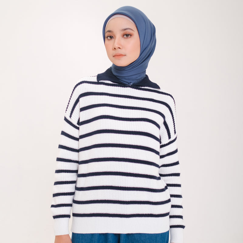 Leezy Striped Knitwear Navy