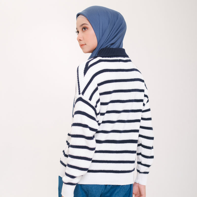 Leezy Striped Knitwear Navy