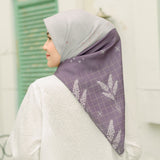 Hijab Pattern Floral Series Grey Porpoise