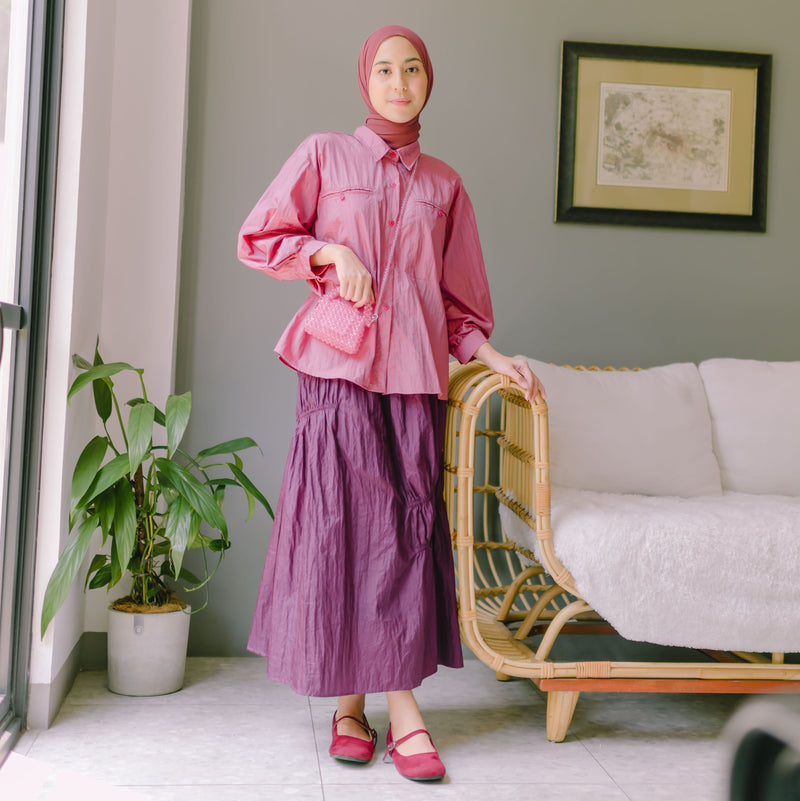 Phara Skirt Purple Wine
