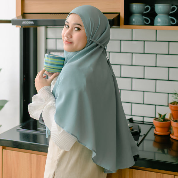 Hawa Instan (Bergo Diamond) Soft Blue Grey