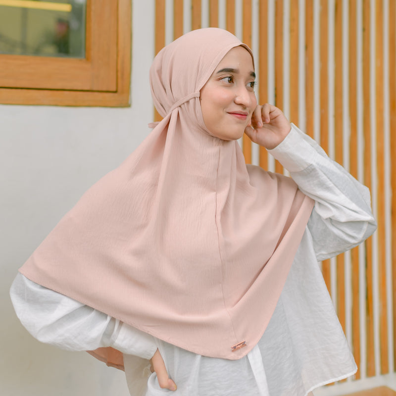 Biyya Instan (Bergo Crinkle) Soft Pink