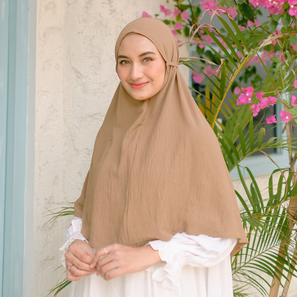 Biyya Instan (Bergo Crinkle) Olive Sheen