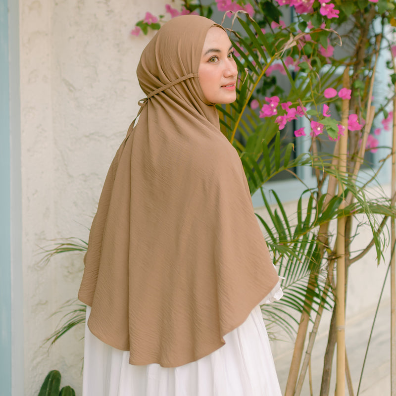Biyya Instan (Bergo Crinkle) Olive Sheen