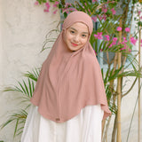 Biyya Instan (Bergo Crinkle) Dark Nude Pink