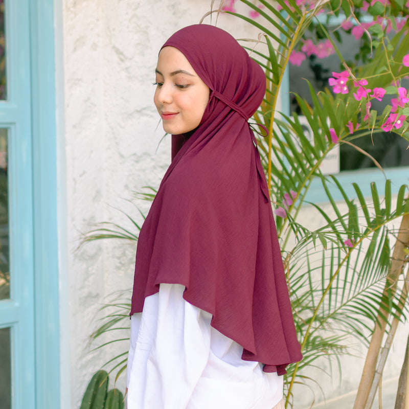 Biyya Instan (Bergo Crinkle) Magenta