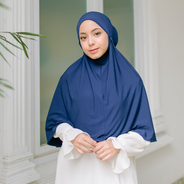 Nuha Instan (Bergo Jersey) Navy