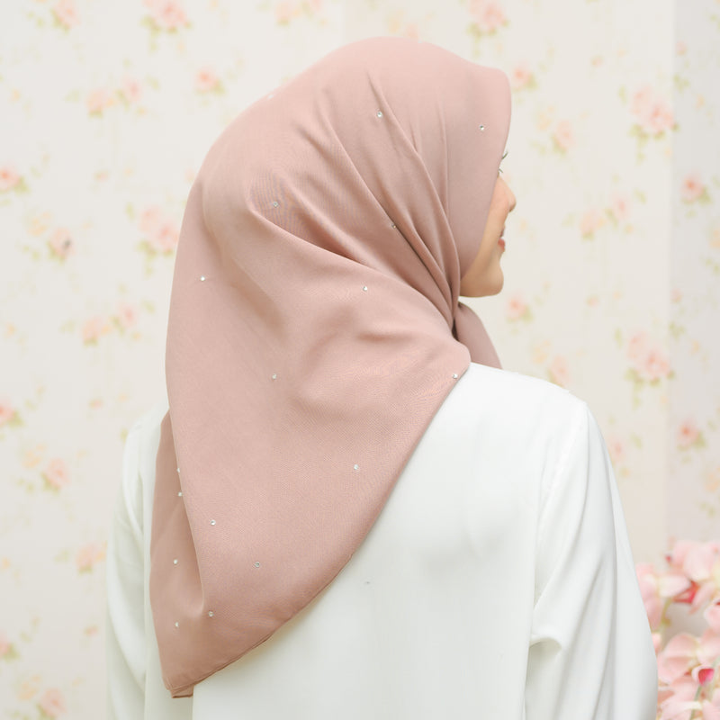 Viona Paris Square (Hijab Swarovski) Pink Pastel