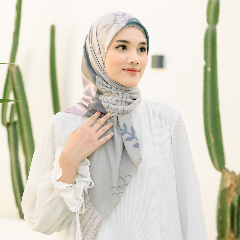 Hijab Pattern Floral Series Ocean Blush