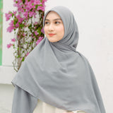 Mima Square Syari (Hijab Segiempat Syari) Light Stone Grey